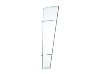 Vchodové stříšky Scobax –  Bočná stena Savespot L 167 x 62 cm, strieborná/biela