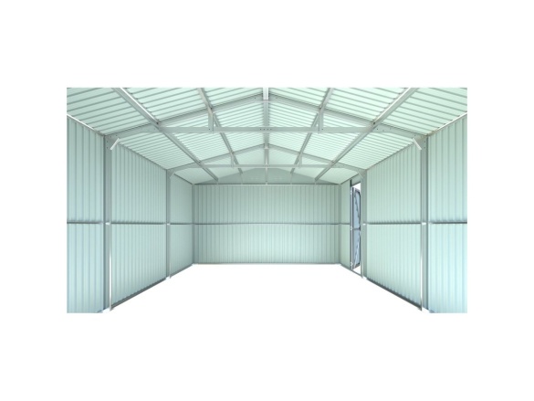 Kovová garáž 3,8 x 6 m se sedlovou střechou Antracit Riwall PRO RMCG 20x13 Anthracite