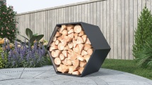 G21 Přístřešek na dřevo HEX 53 - 92 x 60 cm, antracitový