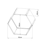 G21 Přístřešek na dřevo  HEX 53 - 92 x 60 cm, hnědý