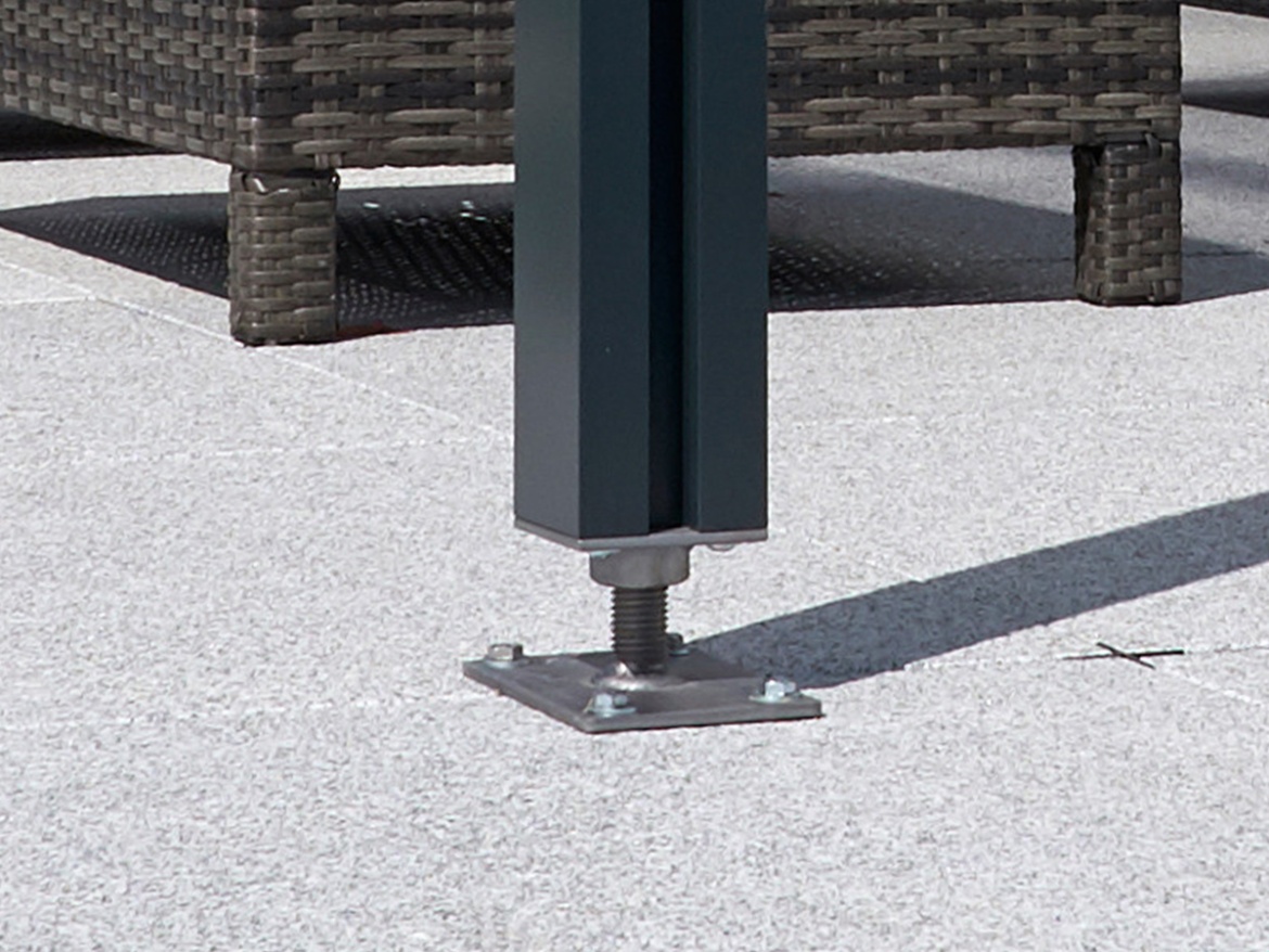 Hliníková pergola - čirý / bílá konstrukce Gutta Terrassendach Premium