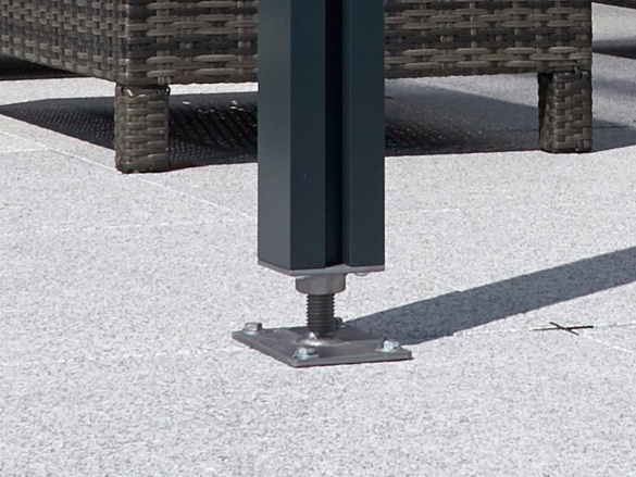 Hliníková pergola - čirý / bílá konstrukce Gutta Terrassendach Premium