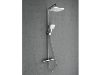 Sprchové sloupy –  Ravak TE 093.01CR Sprchový stĺp s termostatickou batériou, posuvný, so sprchovým setom, chróm