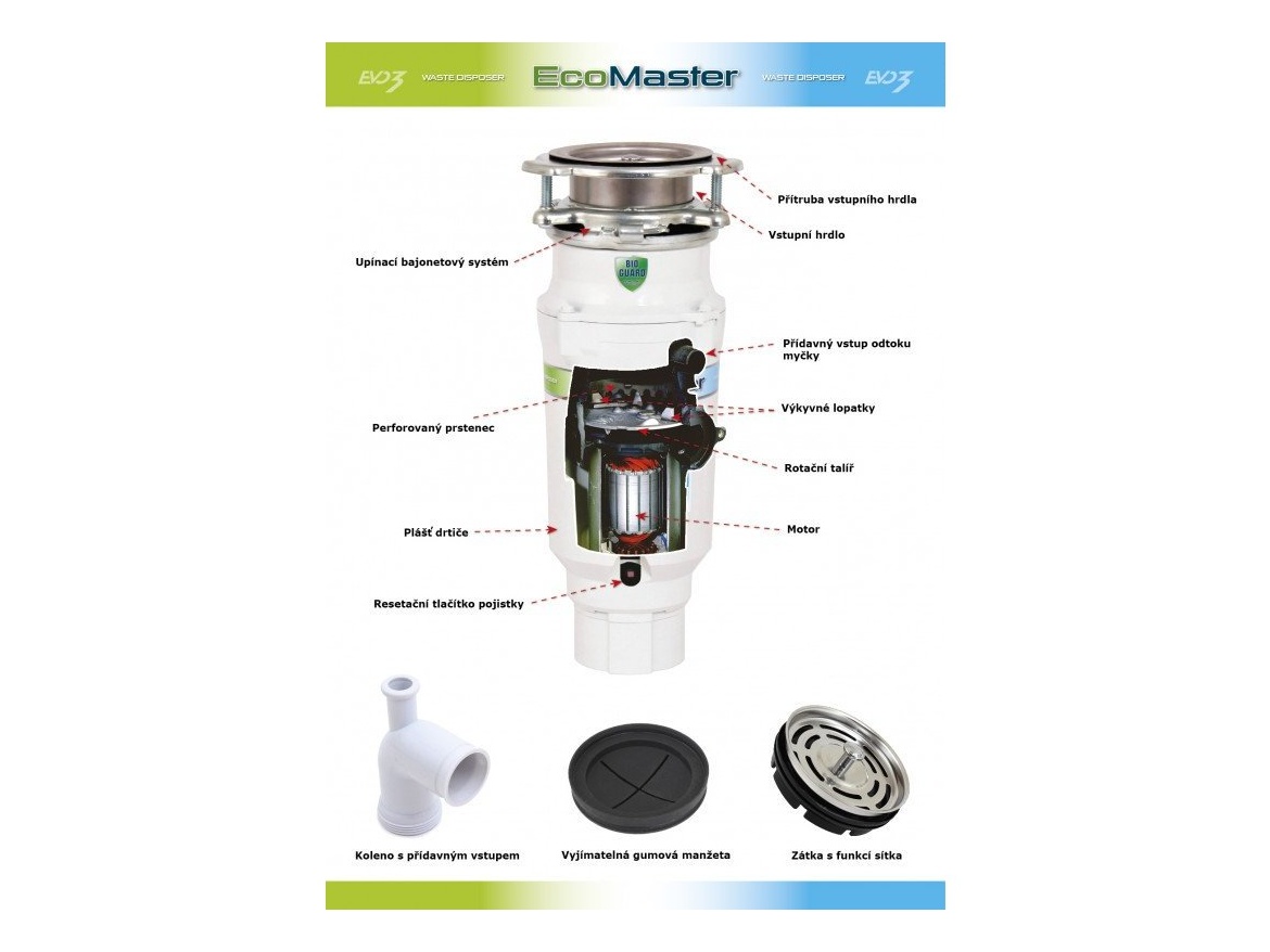 Drtiče odpadu EcoMaster STANDARD EVO3