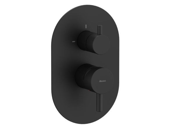 Ravak ES 065.20GB.O2.RB07E Podomietková batéria 2-cestná pre R-box, grafit kefovaný