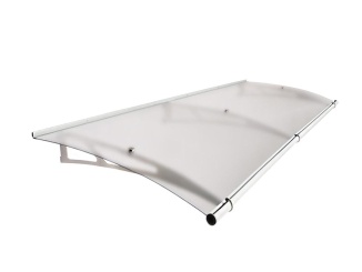 Vchodové stříšky Scobax –  Savespot Fine L 190 x 95 cm, strieborná/biela
