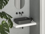 Ravak Umyvadlo Ceramic Slim R 55, bez otvoru pro baterii, bez přepadu, bílá
