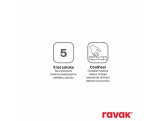 Ravak TD F 098.00BLM Sprchový sloup netermostatický, posuvný, se sprchovým setem, černá matná
