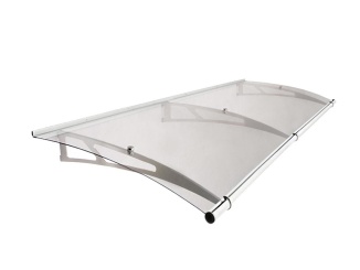 Vchodové stříšky Scobax –  Savespot Fine L 190 x 95 cm, strieborná/číra