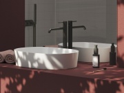 Ravak ES 015.21BLM Umyvadlová stojánková baterie BeCool 340 mm bez výpusti, černá matná