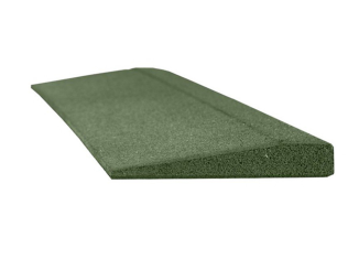 Obrubníky Scobax –  gumový obrubník nájazdový zelená 100 x 25 x 1/4 cm