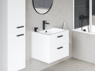 Pod umyvadla –  Ravak SD Chrome II 80, biela, úchytka 152 mm, čierna
