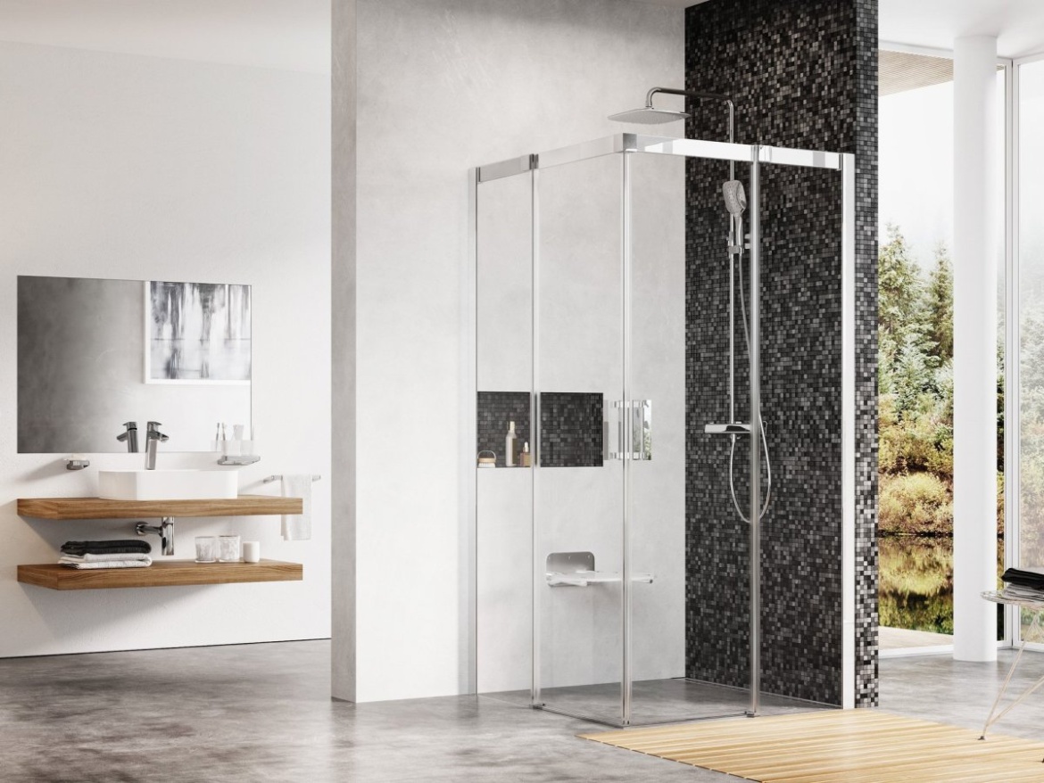 Ravak MSRV4 90x90, bílá+transparent