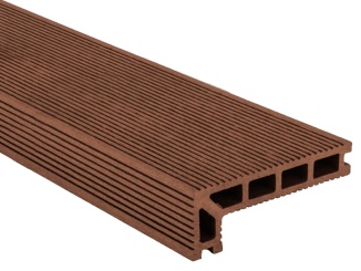 Prkna –  Terasová doska zakončovacia 2,5 x 14 x 400 cm, čerešňa, WPC