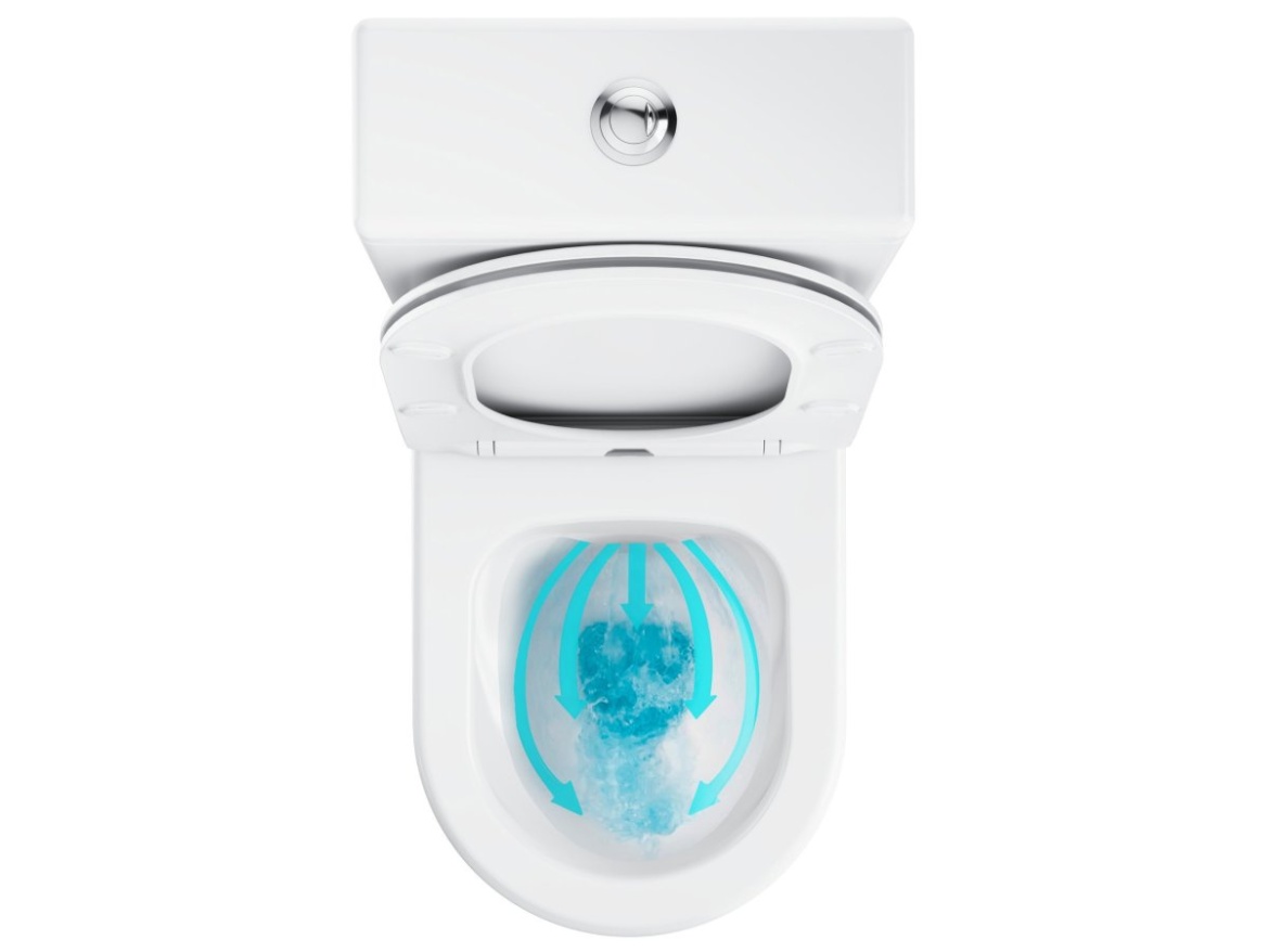 Ravak WC kombi Elegant RimOff set, vario odpad, biela