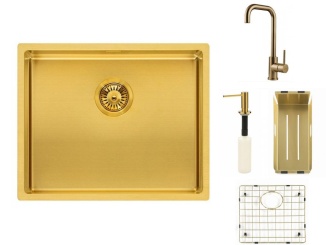 Kuchyňské dřezy Reginox –  Reginox SET Miami 500 Gold + baterie Crystal + příslušenství