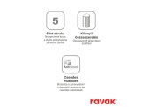 Ravak SKCP4 90x90, Sabina bílá+pearl