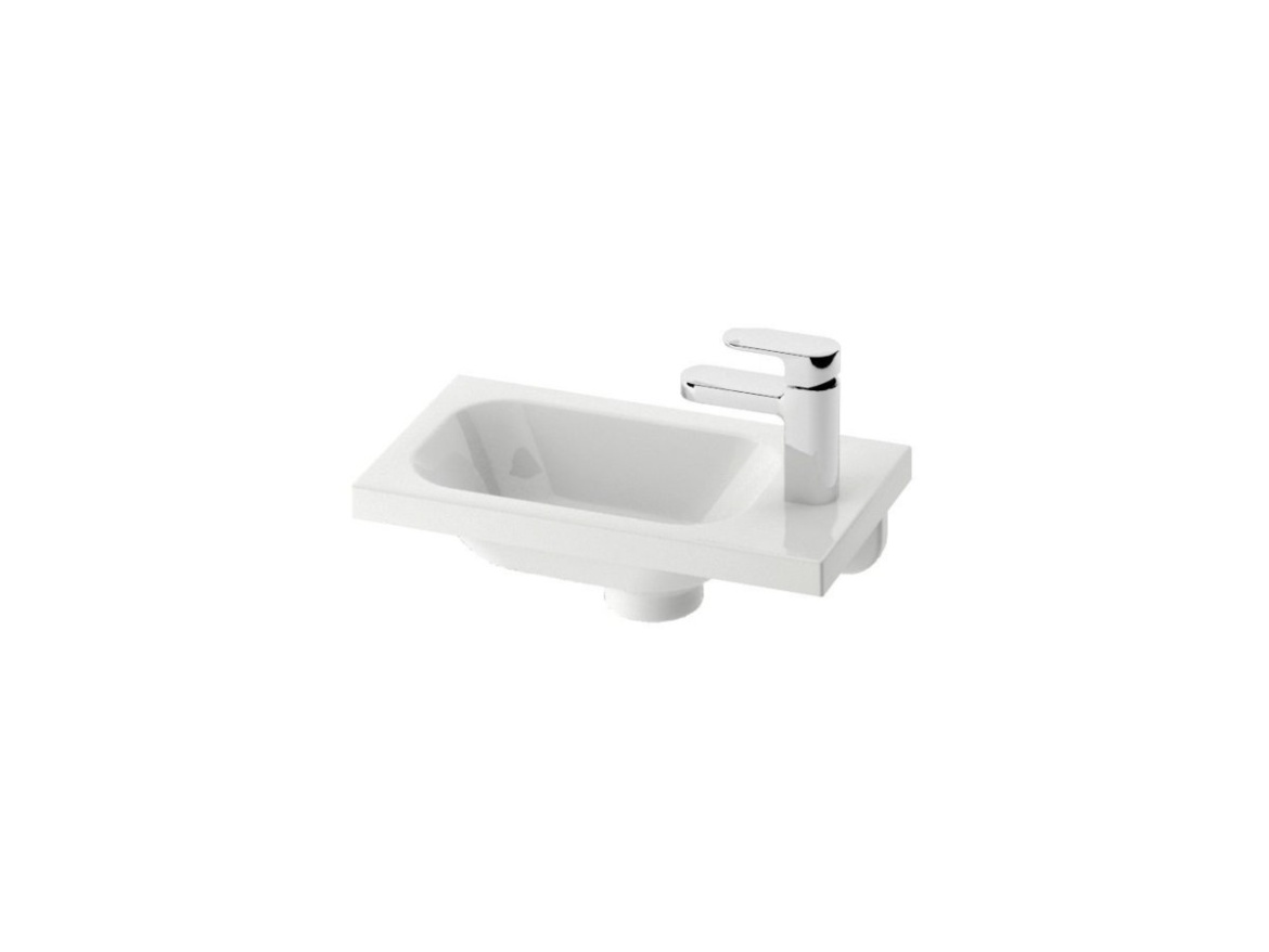 Ravak Umývadlo Chrome 40 L, s otvorom pre batériu, bez prepadu