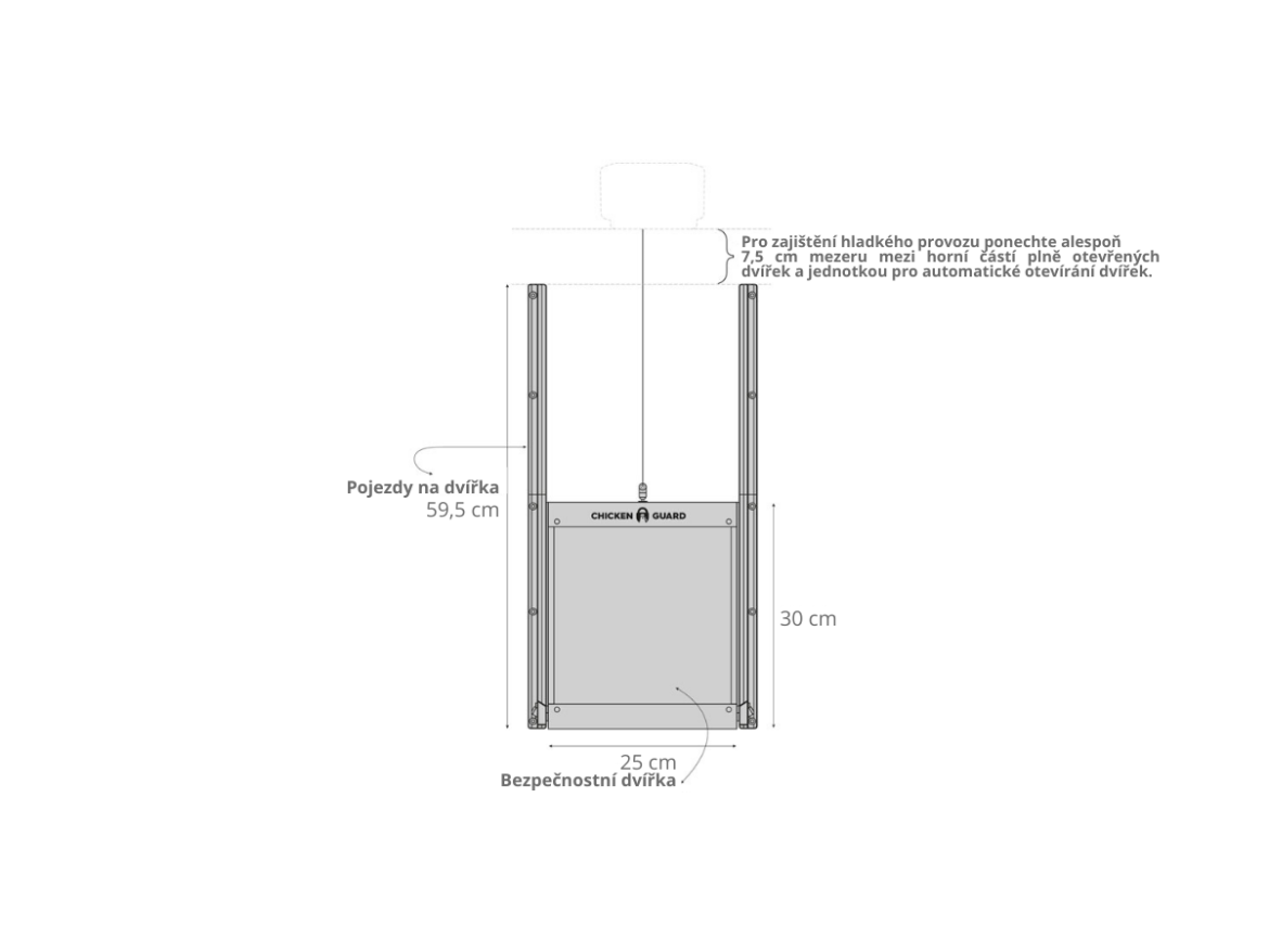 Komplet automatického otevírání a zavírání kurníku ChickenGuard Pro