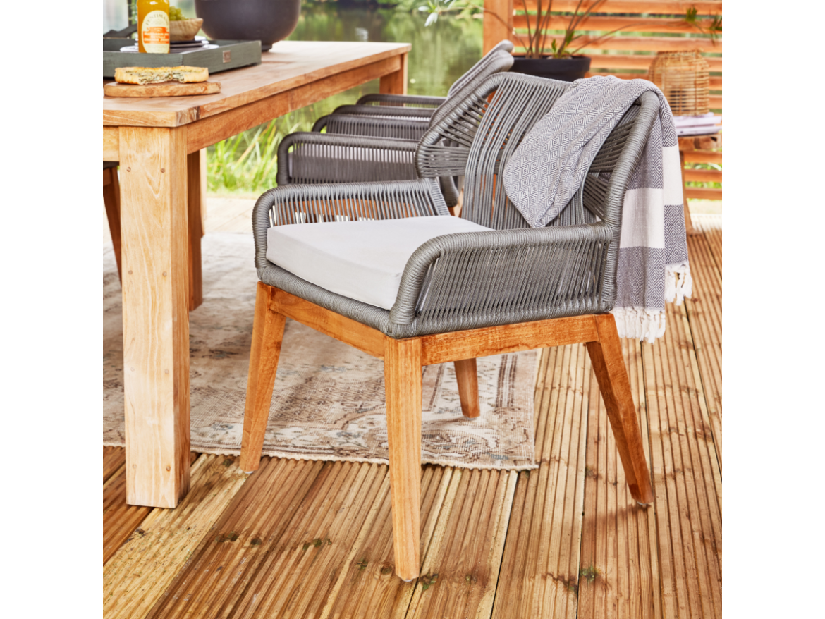 Zahradní křeslo Tuindeco Teak chair Granada with cushion