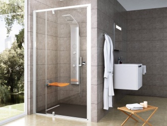 Sprchování –  Ravak PDOP2 120, biela+transparent