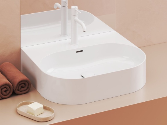 Ravak Umyvadlo Ceramic Slim Wall O 55 N, s otvorem pro baterii, s přepadem, bílá matná