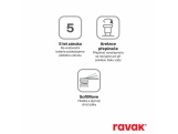 Ravak TD F 022.00CR Vaňová nástenná batéria bez sprchového setu, chróm