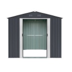 Zahradní domek kovový 2,4 x 1,7 m se sedlovou střechou Antracit Riwall PRO RMSA 6x8 Anthracite