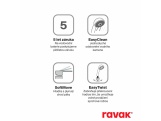 Ravak ES 068.20BLM.O3.RB07D.+S Podomítková baterie 3-cestná bez tělesa, se sprchovým setem, černá matná