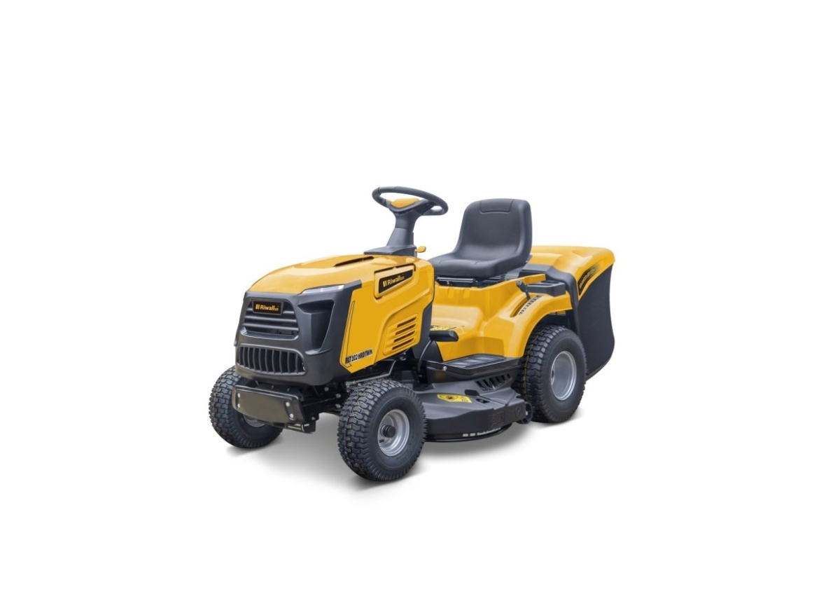 Dvouválcový travní traktor 102 cm se zadním výhozem a hydrostatickou převodovkou Riwall PRO RLT 102 HRD TWIN