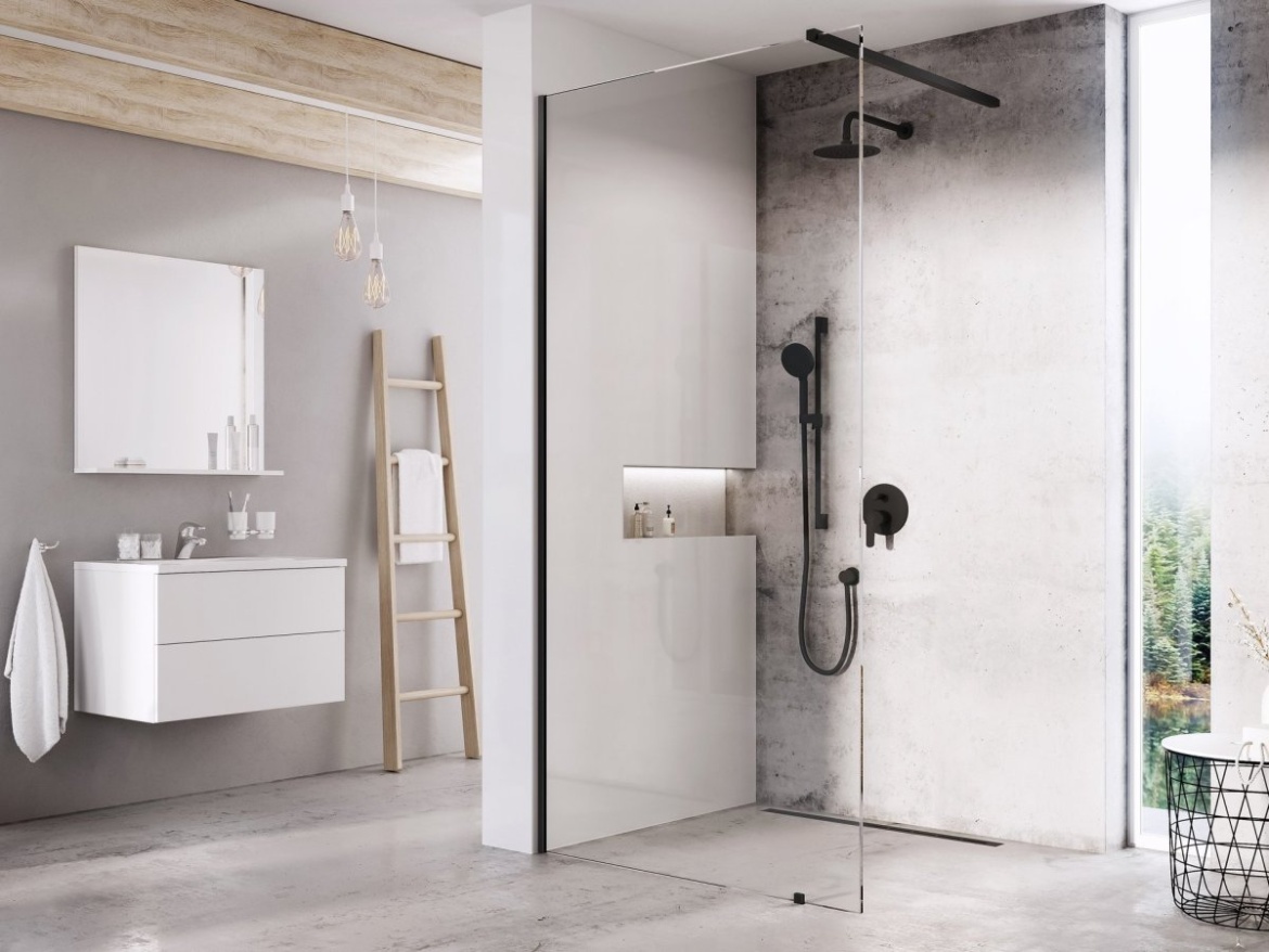 Ravak Walk-In Wall Set 70, bílá matná+transparent