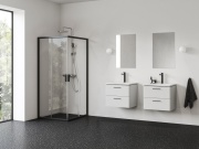 Ravak NBLRV2 90x90, čierna+transparent