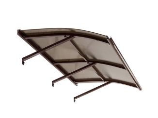 Vchodové stříšky Scobax –  Savespot Meglio 210 x 150 cm hnedá / bronz