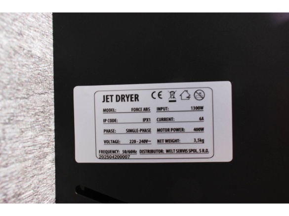 Vysoušeče rukou Jet Dryer FORCE