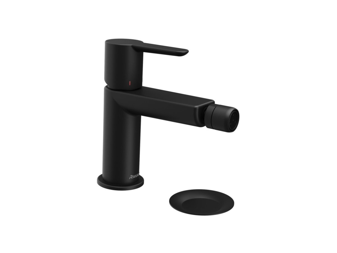 Ravak PU 055.20BLM Bidetová batéria 151 mm s odtokovou armatúrou ClickClack, čierna matná