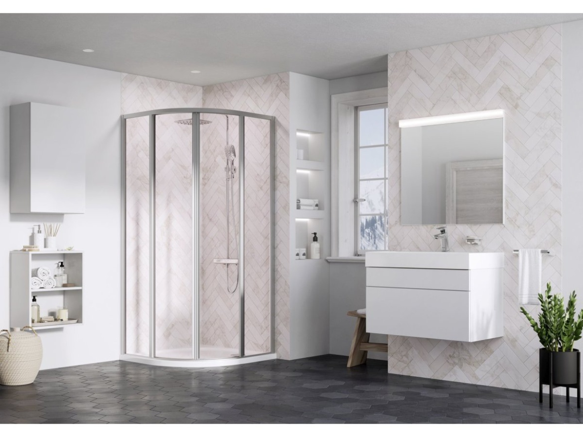 Ravak SKCP4 90x90 195, čierna+pearl