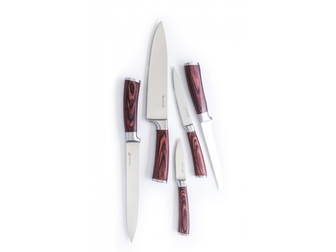 G21 Sada nožů  Gourmet Nature 5 ks + bambusový blok