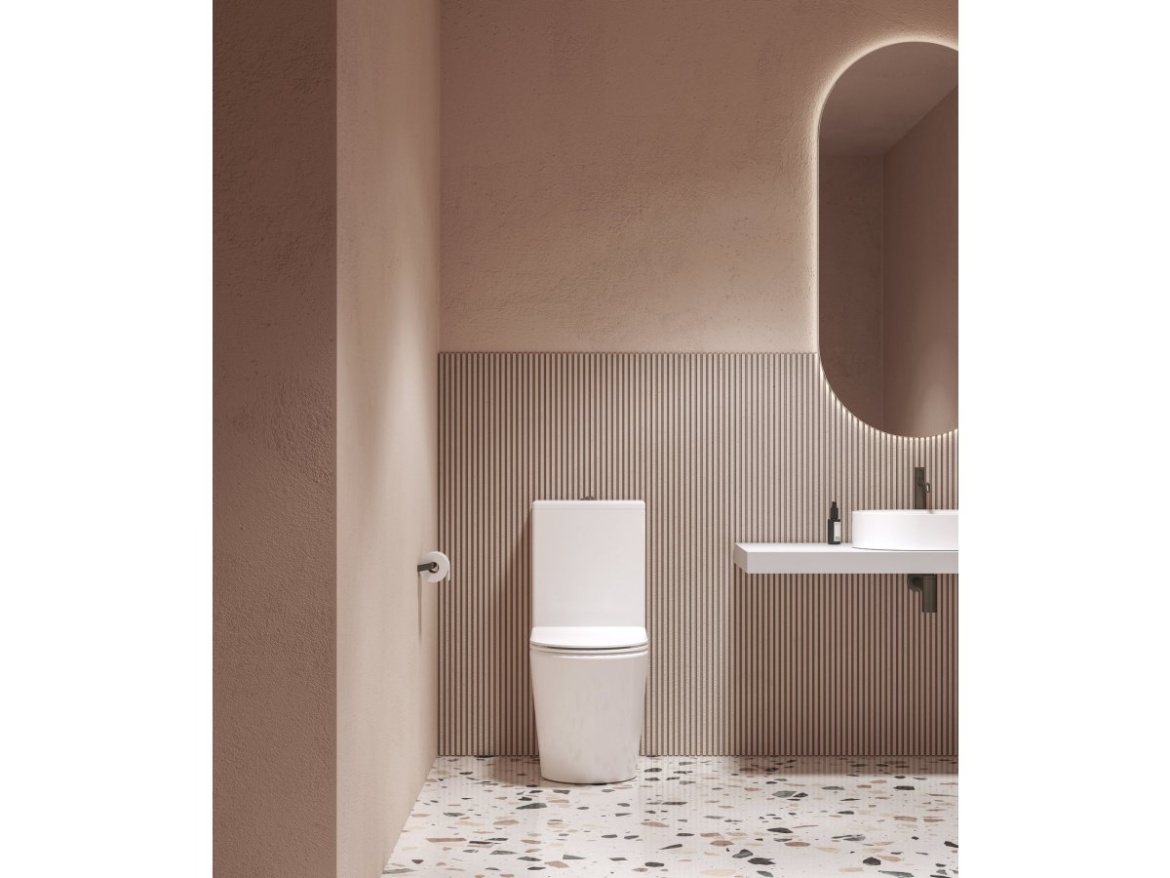 Ravak WC kombi Elegant RimOff set, vario odpad, biela