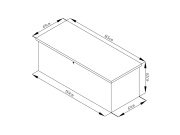 G21 Zahradní box  Denver 560 L, šedý plechový