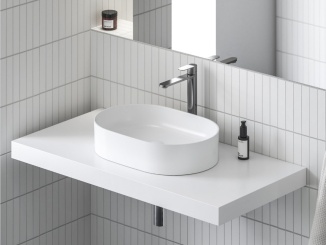 Umyvadlové –  Ravak CR II 015.21BL Umyvadlová stojánková baterie BeCool 300 mm bez výpusti, černá