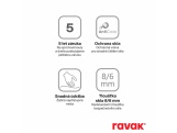 Ravak MSRV4 90x90, bílá+transparent