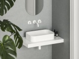 Ravak Umyvadlo Ceramic Slim R 55, bez otvoru pro baterii, bez přepadu, bílá