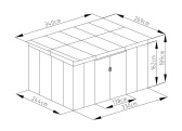G21 Zahradní domek  GRAH 915 - 340 x 269 cm, antracitový