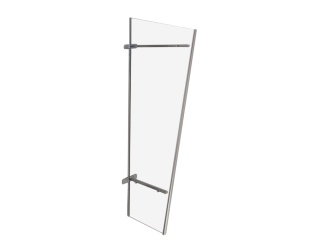 PT/GR akryl –  Guttavordach bočná stena PT/GR akryl čierna / číra 185 x 60 cm