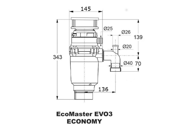 Drtiče odpadu EcoMaster ECONOMY EVO3