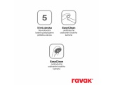 Ravak FL 080.20BLM.RB07A Vaňová batéria do podlahy pre R-box, so sprchovým setom, čierna matná