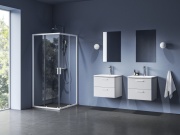 Ravak NBLRV2 90x90, čierna+transparent