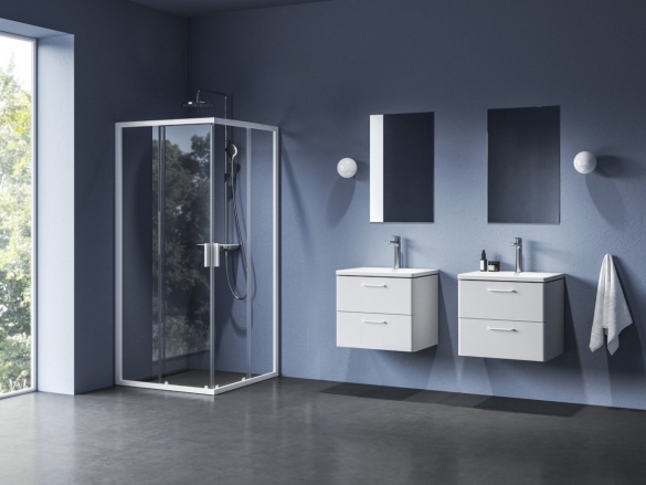 Ravak NBLRV2 90x90, čierna+transparent