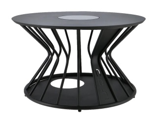 Solární stoly –  COSI Cosilumia kulatý stůl 41 cm, čierna, 70 cm