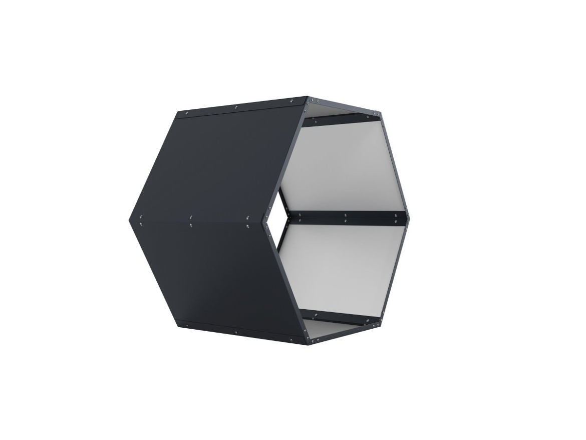 G21 Přístřešek na dřevo  HEX 53 - 92 x 60 cm, antracitový